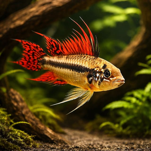 Cockatoo Dwarf Cichlid (Apistogramma cacatuoides)