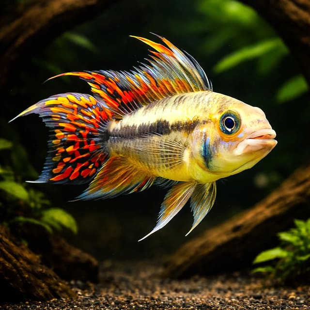 Cockatoo Dwarf Cichlid (Apistogramma cacatuoides)