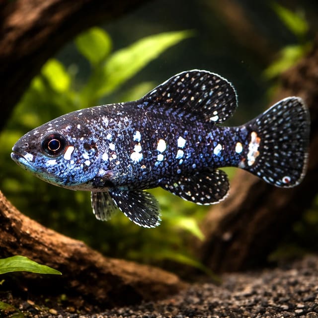 Everglades Pygmy Sunfish (Elassoma evergladei) planted aquarium fish
