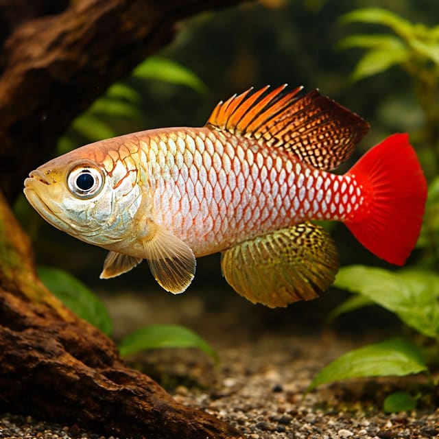 Exact Petra source photo of Foersch's Nothobranch, Nothobranchius foerschi