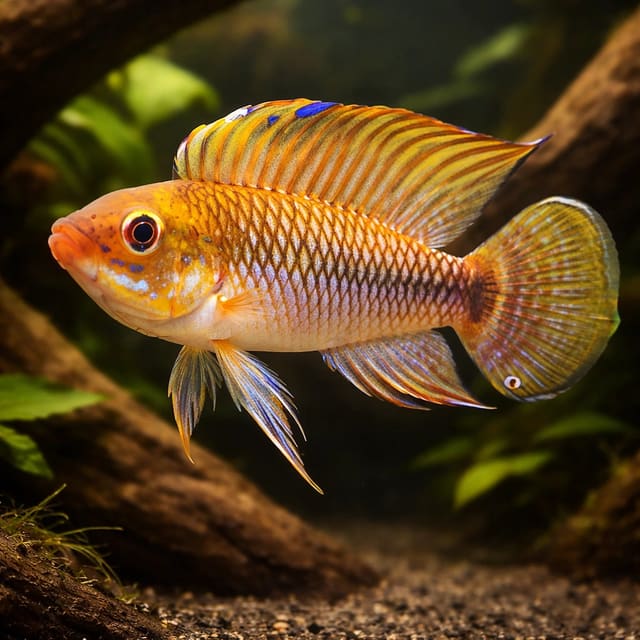 For Stripes Dwarf Cichlid — Fresh Water Fish