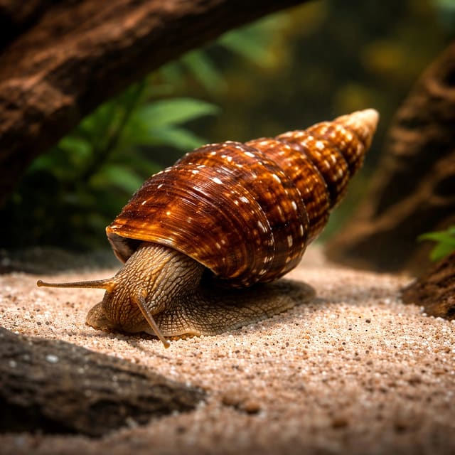 Giant Tower Cap Snail (Brotia herculea)