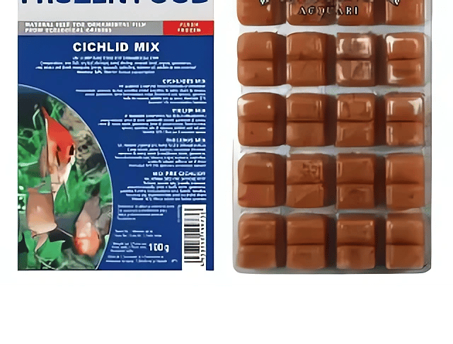 Cichlid Mix frozen fish food 6 x 100g blister cubes