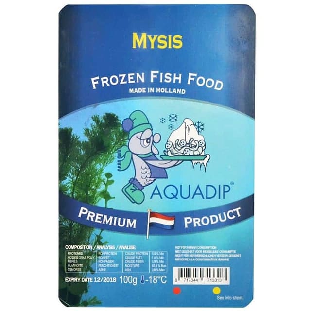 Mysis frozen flat plate 500g in resealable zipper bag