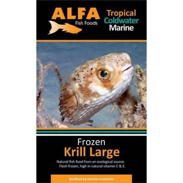 Large frozen krill flat plate 500g in resealable zipper bag