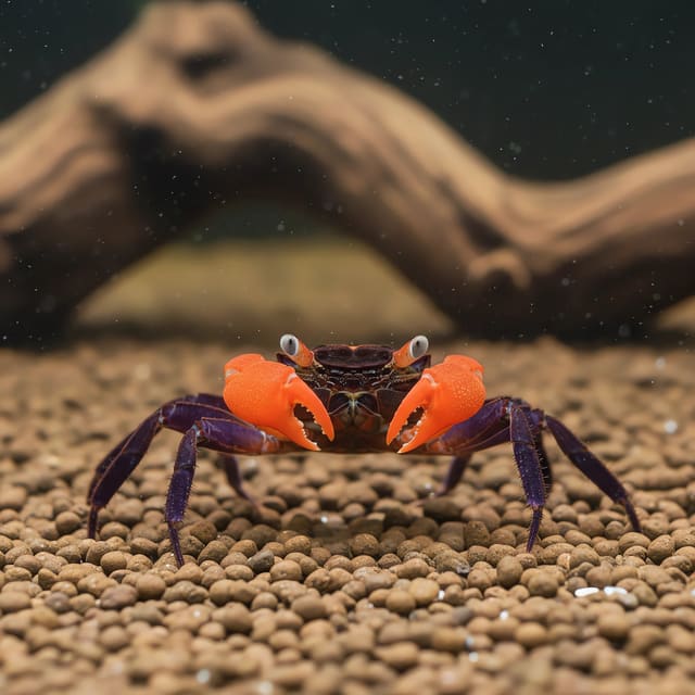Yellow Benana Vampire Crab (Geosesarma sp.) – rare banana-yellow crab for paludarium, 2-3cm