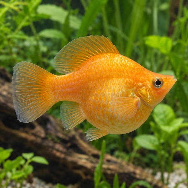 Poecilia latipinna ballon molly gold