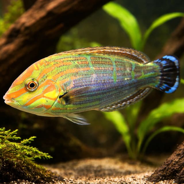 Tail-spot wrasse — Halichoeres Melanurus - Vibrant Wrasse