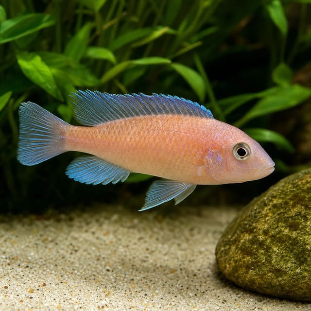 Haplochromis hippo point salmon sp. juvenile 4-5 cm African cichlid