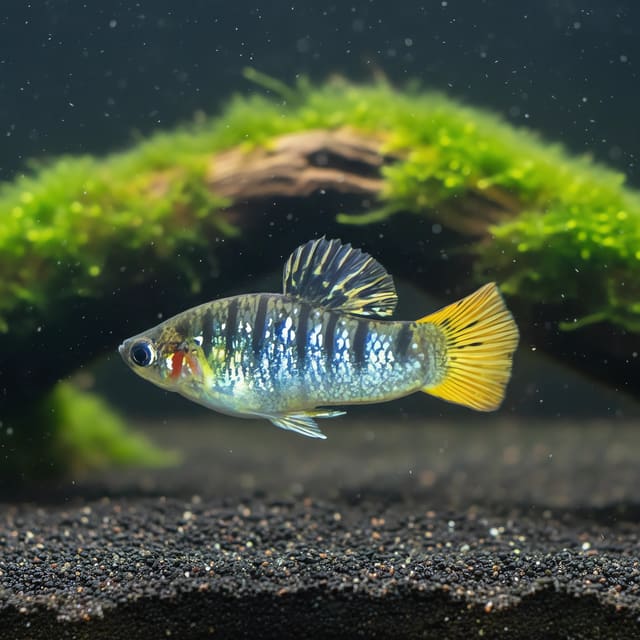 Humpbacked Limia (Limia nigrofasciata) exact Petra source photo for