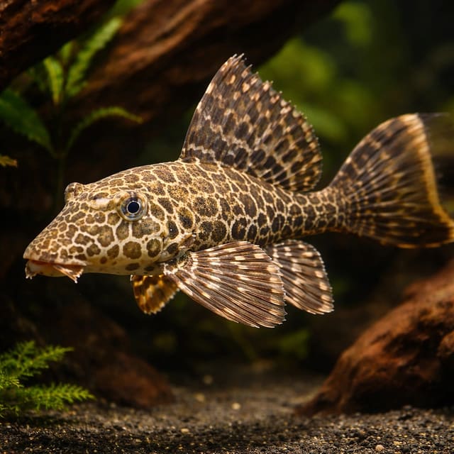 Common Pleco – Hypostomus plecostomus juvenile suckermouth catfish