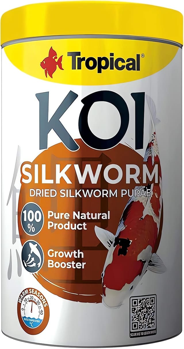 Tropical Koi Silkworm Dried Pupae – natural high-protein treat for koi