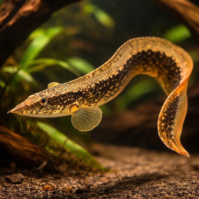 Half-Banded Spiny Eel (Macrognathus circumcinctus) source photo for