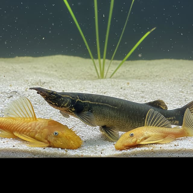 dark spotted pleco illustration; not a verified image of the Lemon Blue-Eye Bristlenose supplied