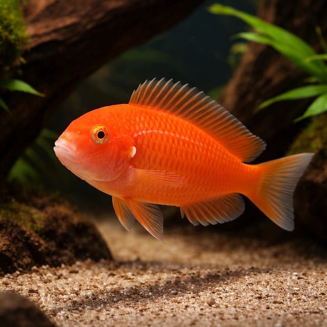 Tropheus moorii murago in a planted aquarium