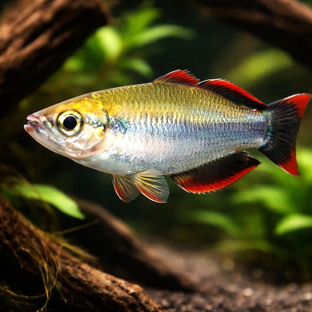 Madagascar Rainbowfish / Zona (Bedotia geayi) exact source photo and planted aquarium views