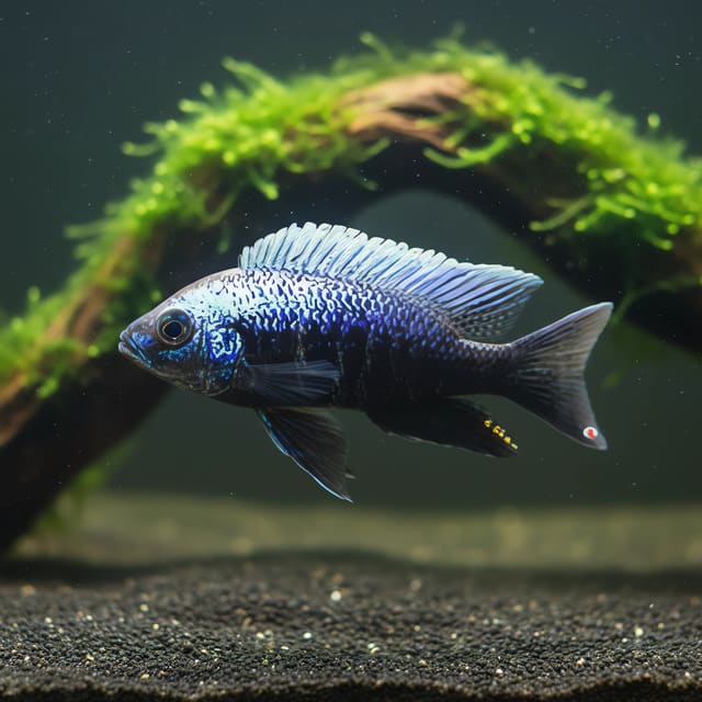 Mola Hap Haplochromis melanopterus side profile