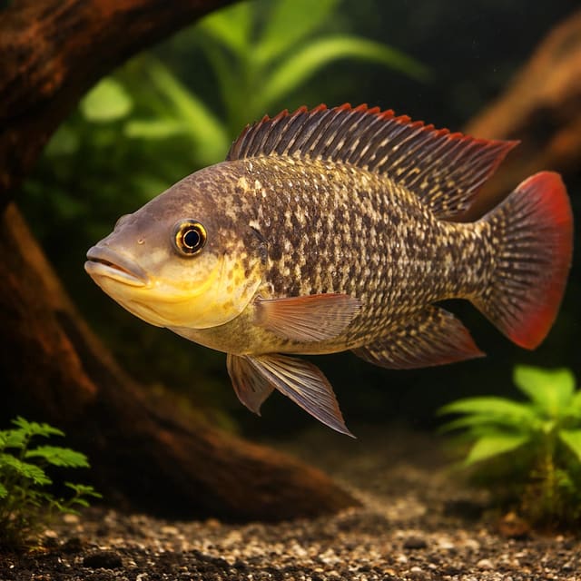 Mozambique Tilapia (Oreochromis mossambicus) - juvenile tilapia cichlid
