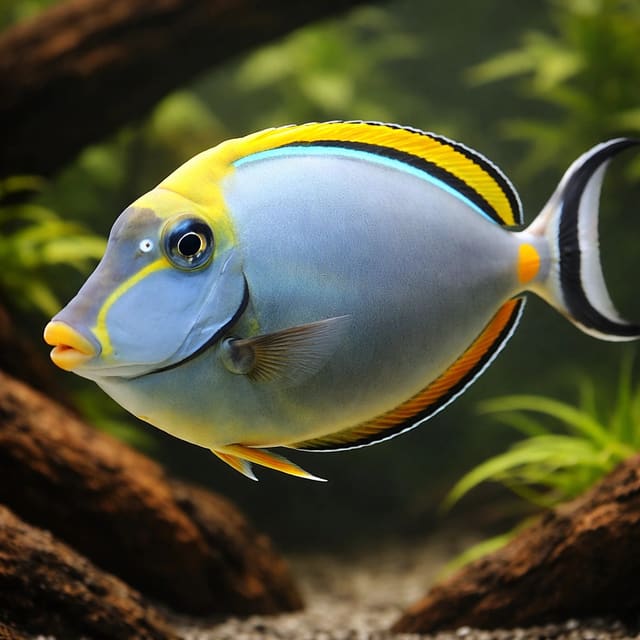 Naso elegans Elegant Unicorn Tang marine surgeonfish