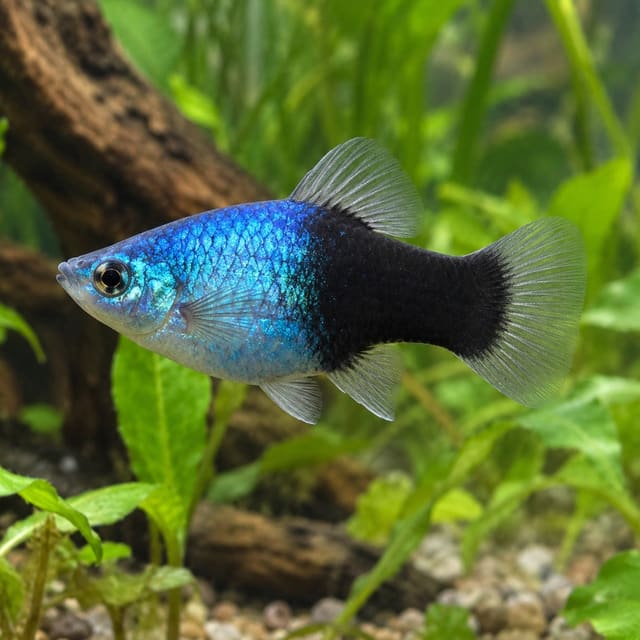 Xiphophorus maculatus neon tuxedo