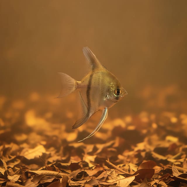 NO NEED OF BRACKISH WATER (Monodactylus sebae) in a planted aquarium — representative image