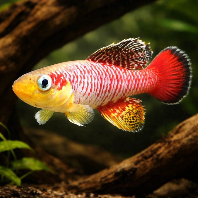 male-form representative of Gunther's Nothobranch (Nothobranchius guentheri); not the exact fish supplied