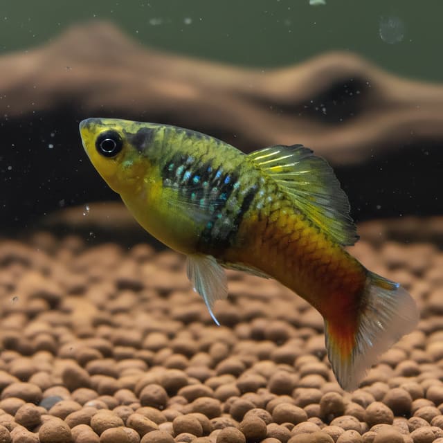 Orange Gold Simpson Variatus Platy (Xiphophorus variatus)