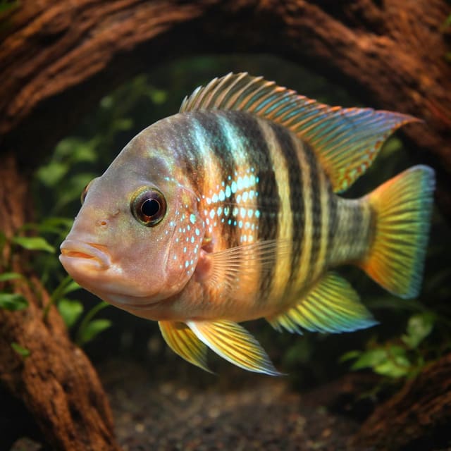 Paraguay Eartheater (Gymnogeophagus balzanii) subtropical cichlid