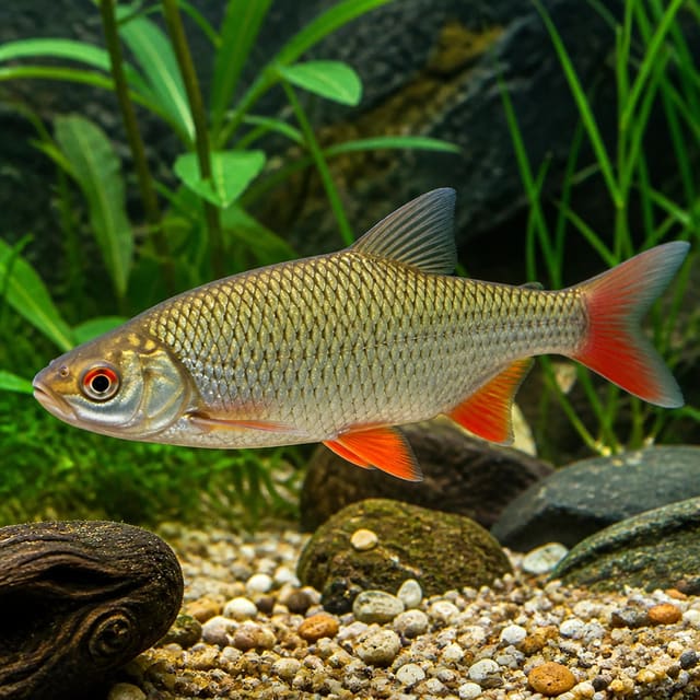 Pearl Roach Rudd Scardinius erythrophthalmus coldwater shoaling fish
