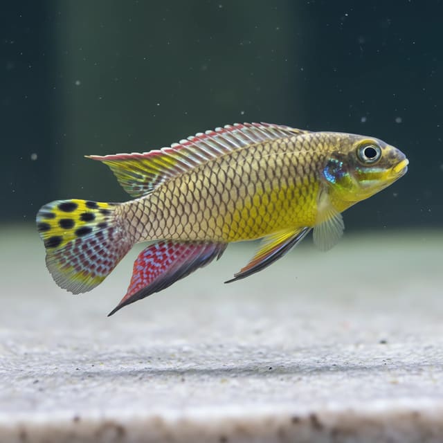 Pelvicachromis taeniatus Dehane - beautifully coloured West African dwarf cichlid