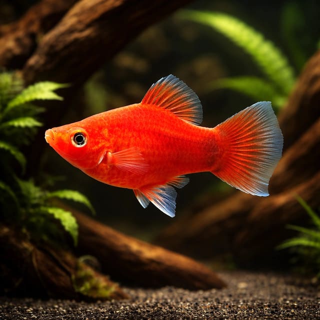 Coral Red Platies – vibrant solid-red Xiphophorus maculatus livebearers