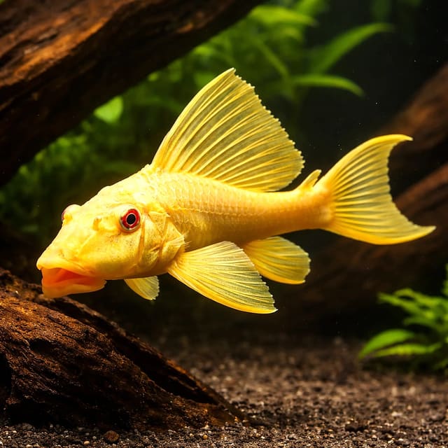 Gold Suckermouth Catfish (Hypostomus plecostomus)