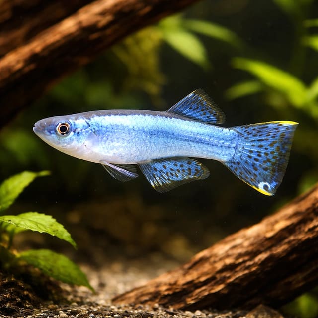 Powder-Blue Lampeye (Procatopus gracilis) source photo and planted aquarium views