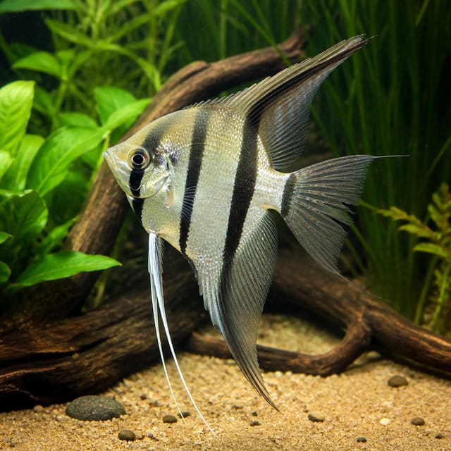 Pterophyllum scalare santa izabel - Freshwater Angelfish — Santa Izabel Angelfish — representative image