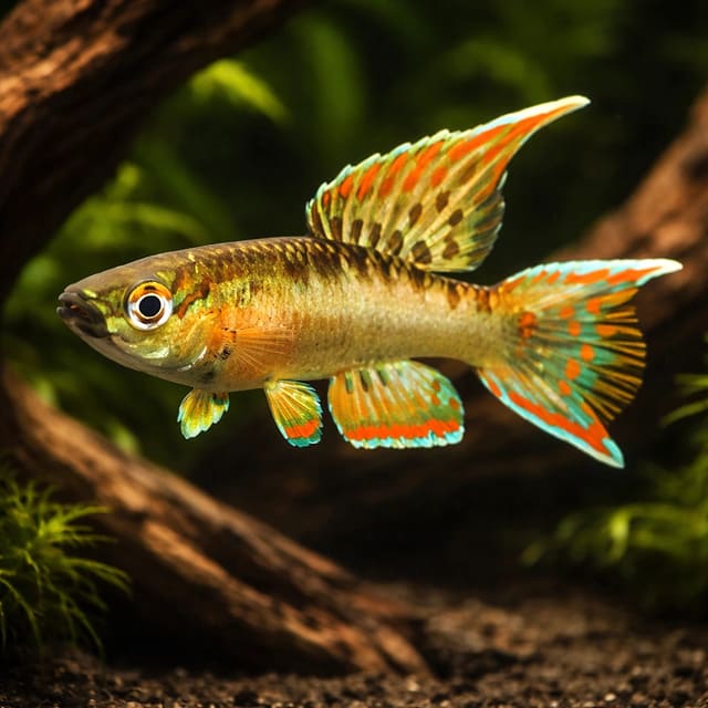 Red Aphyosemion source photo, Aphyosemion bivittatum