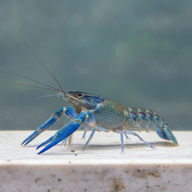 Red Claw Blue Lobster (Cherax quadricarinatus) colour and body reference