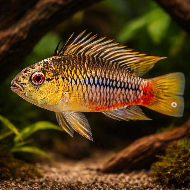 Red stroke Dwarf Cichlid — Fresh Water Fish