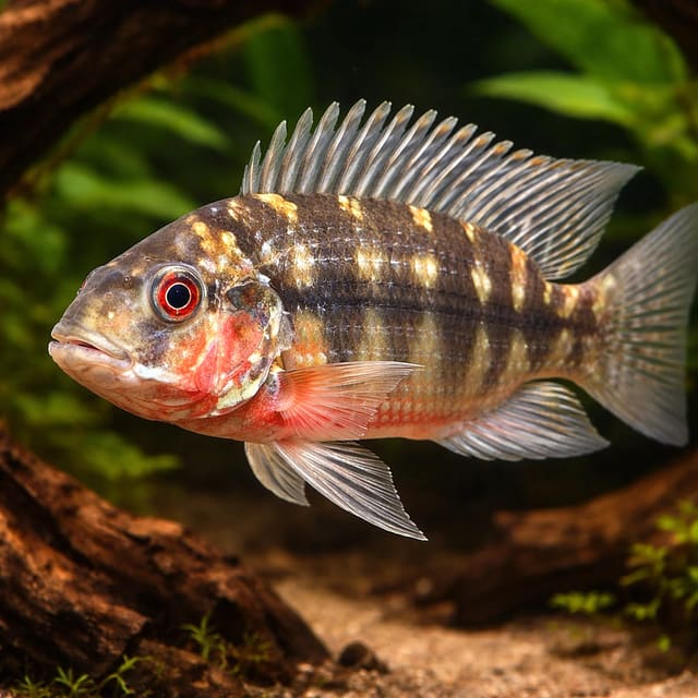 Redbreast Tilapia (Coptodon rendalli) robust African cichlid