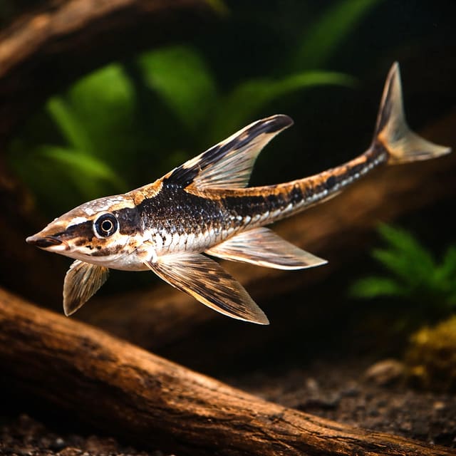 Royal Whiptail Catfish (Sturisomatichthys panamensis) long royal farlowella-type loricariid