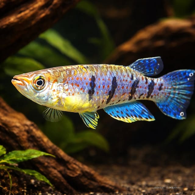 Exact Petra source photo of Graham's Epiplatys, Epiplatys grahami