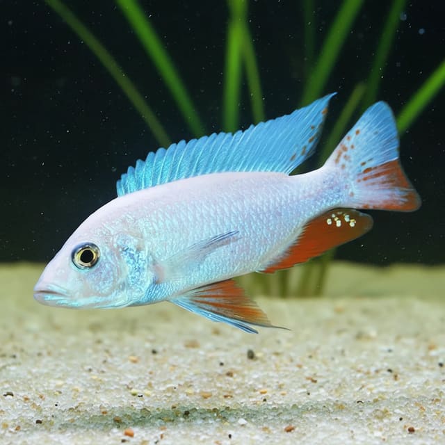 Snow White Sunburst Fryeri Cichlid (Sciaenochromis fryeri) - brilliant Malawi haplochromine