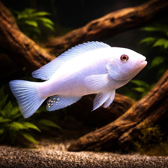 Snow White Cichlid Albino Pindani Chindongo socolofi mbuna