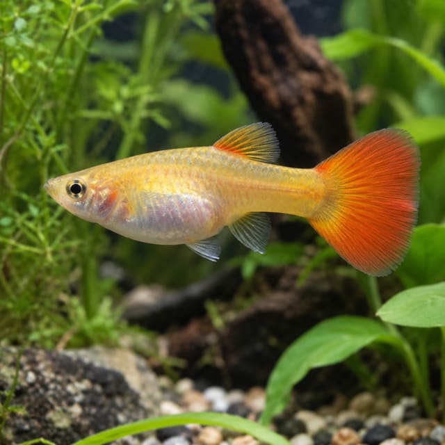 Poecilia reticulata female sunset blond