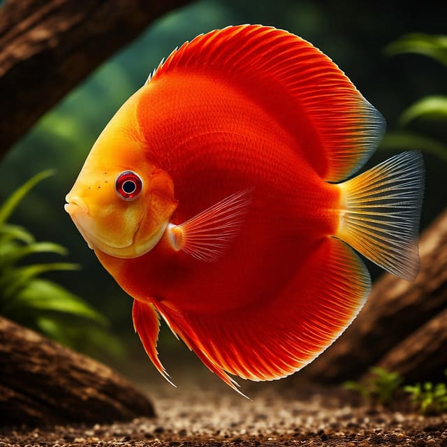 Super Red Melon Discus Fish