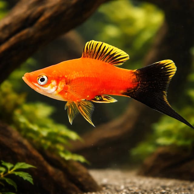 Swordtail Red Wagtail — Fresh Water Fish