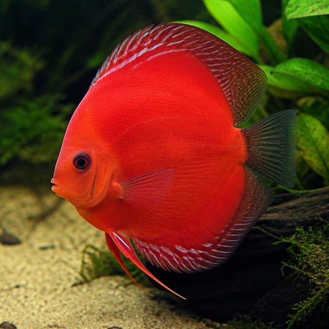 Red Valentine Discus (Symphysodon spp. domestic strain)