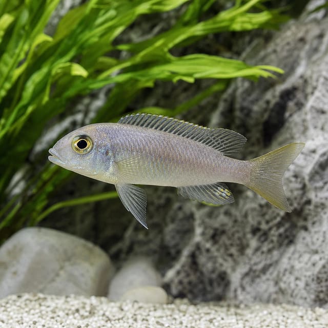 Taeniolethrinops furcicauda Malawi sand-sifting cichlid 4-5 cm live fish