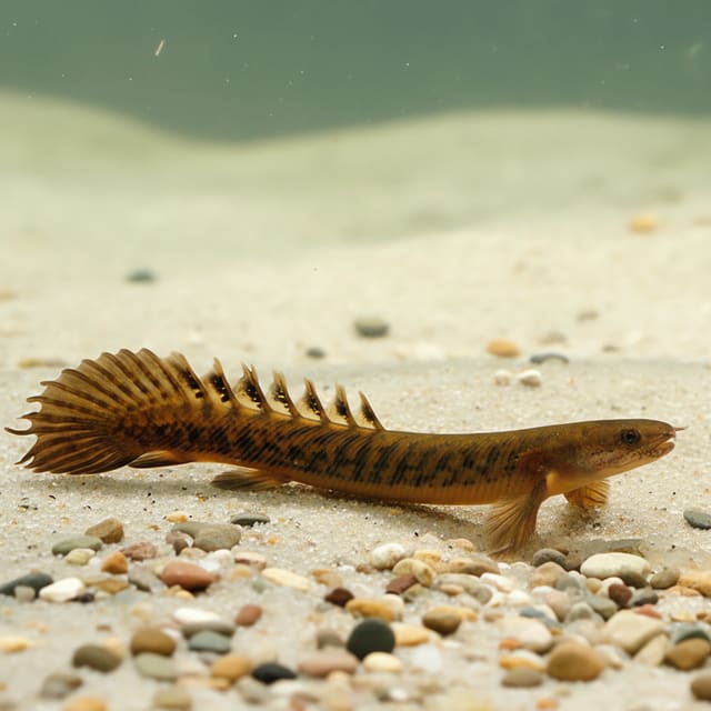 Teugelsi Bichir (Polypterus teugelsi) in a planted aquarium — representative image