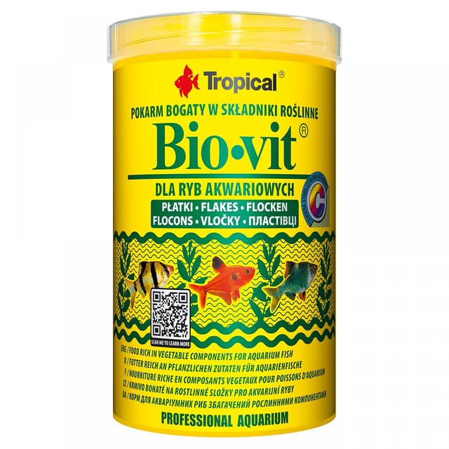Tropical Bio-Vit vegetable flake fish food