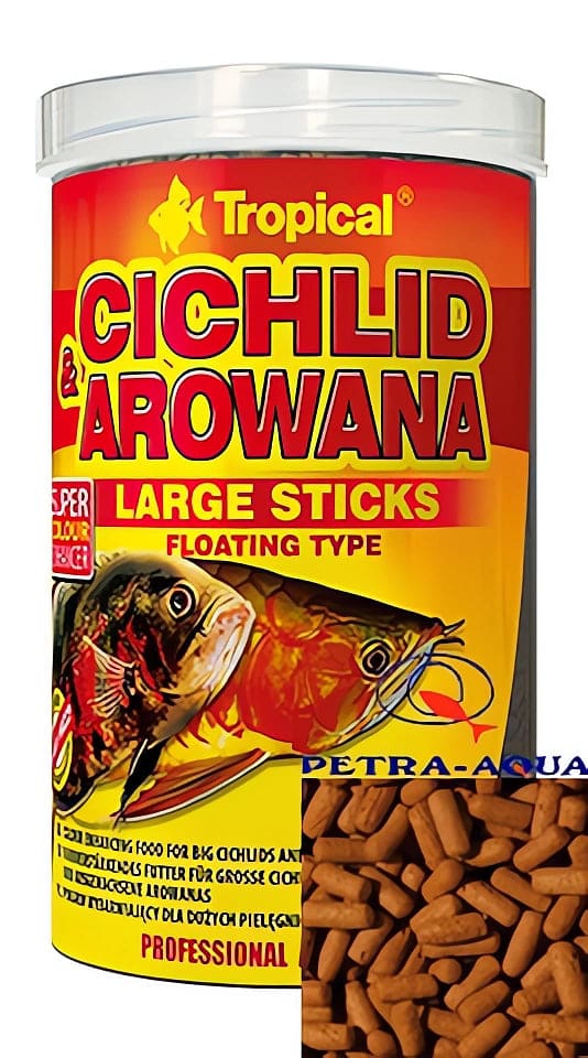 Tropical Cichlid and Arowana Large Sticks floating fish food